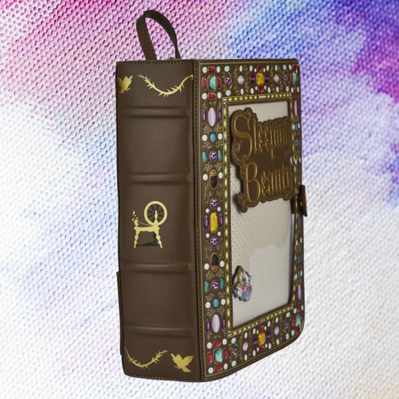 Loungefly Disney Princess Sleeping Beauty Pin Trader Collector Backpack - Picture 4 of 7